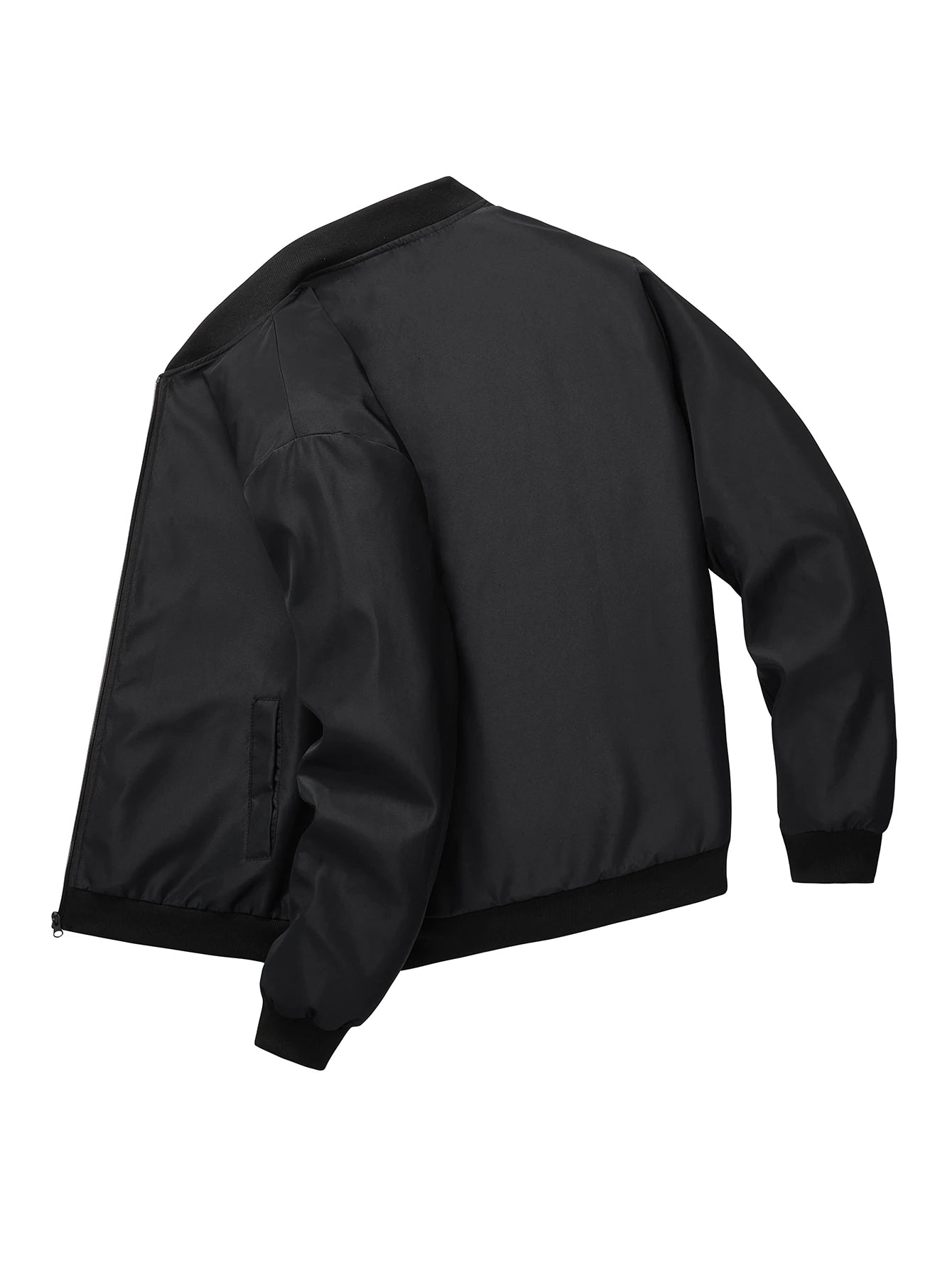 Men's Baseball Collar Jacket | Casual Lightweight Zip-Up Coat
