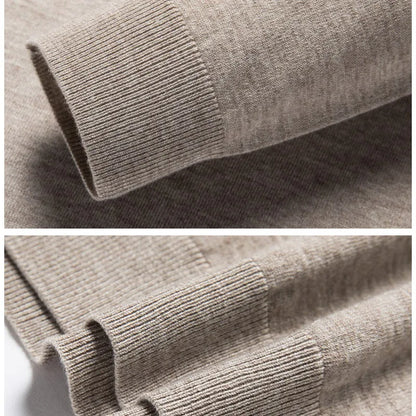 Men’s Beige Knitted Polo Shirt