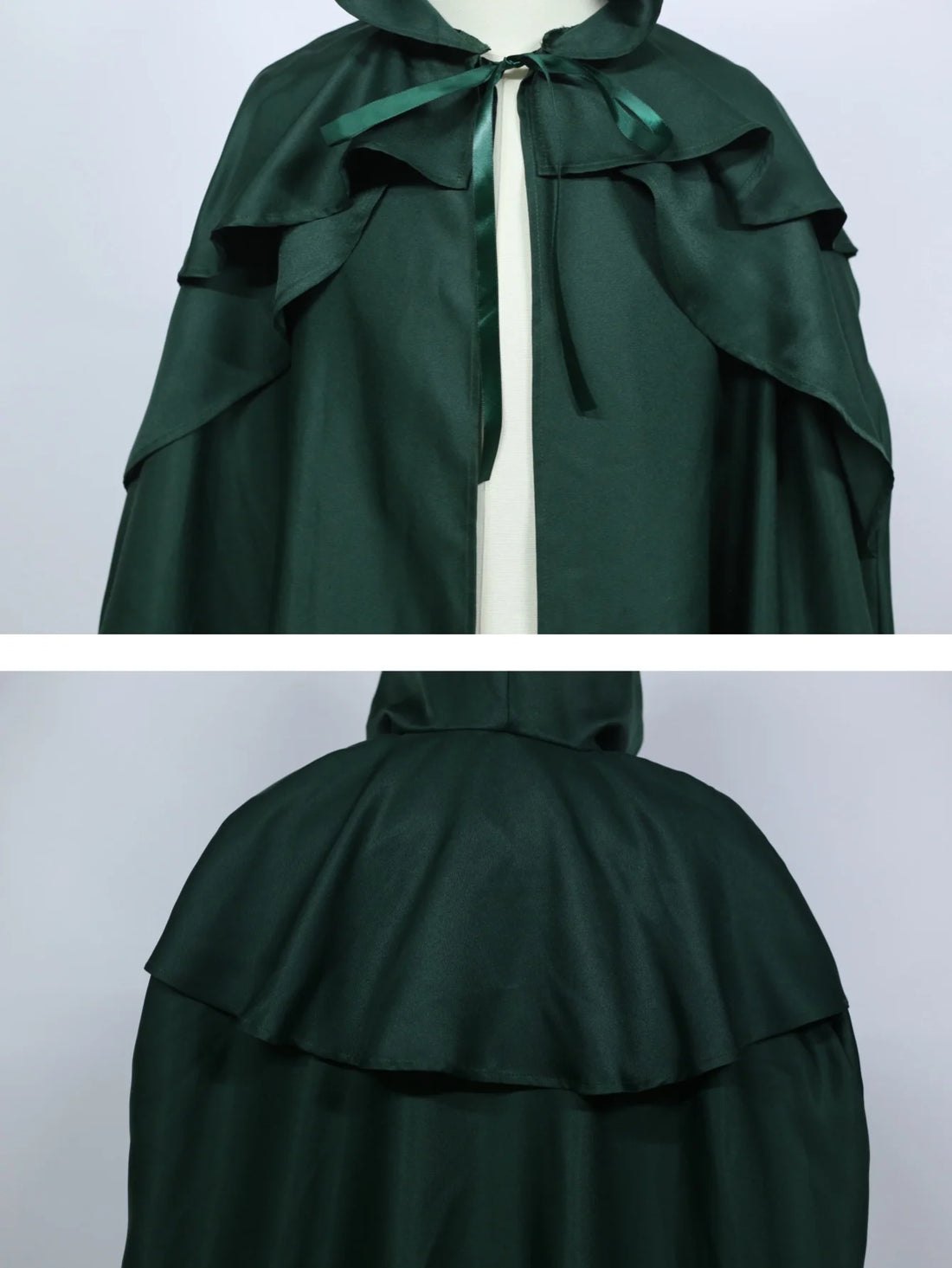 Unisex Medieval Hooded Cloak with Tie Closure
