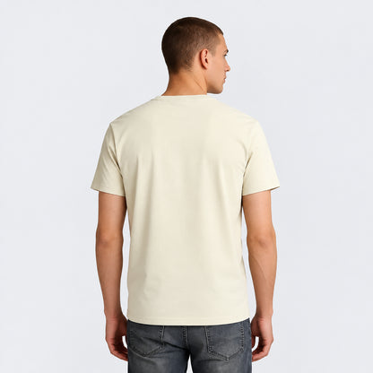 Men’s Beige Cotton T-Shirt