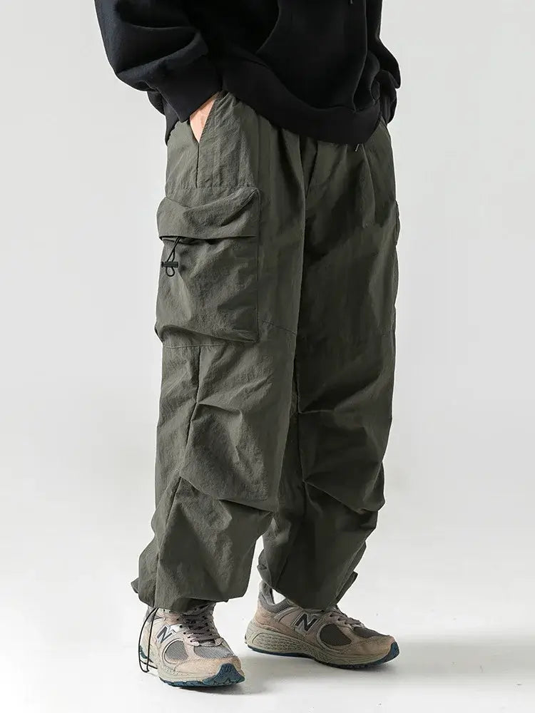 Men's Vintage Baggy Hiking Cargo Pants front view