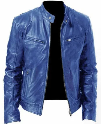 Men's PU Leather Bomber Jacket