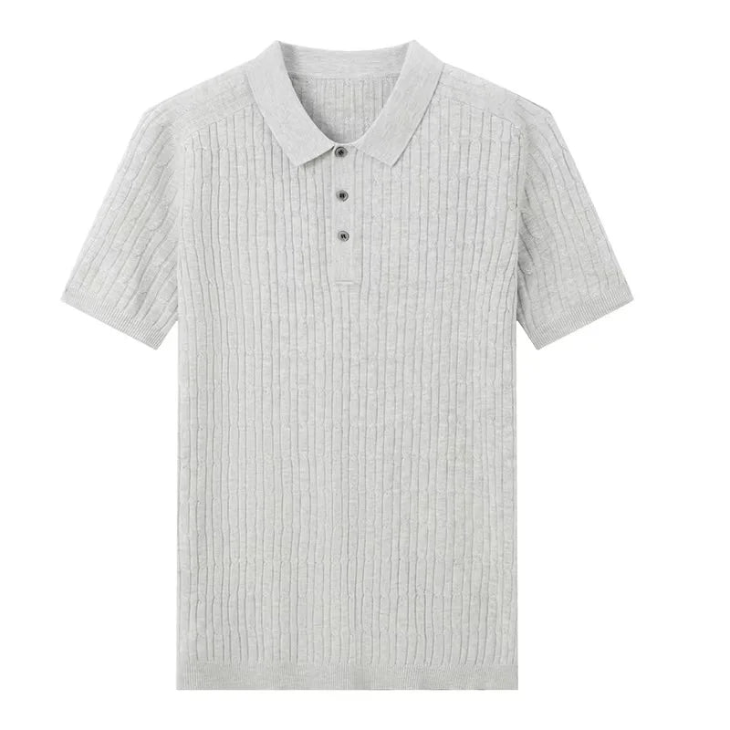 Men's Luxury Jacquard Knitted Polo Shirt