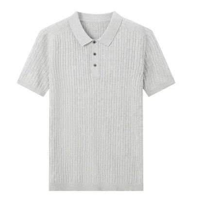 Men's Luxury Jacquard Knitted Polo Shirt