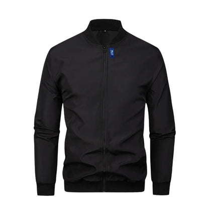 Men's Baseball Collar Jacket | Casual Lightweight Zip-Up Coat