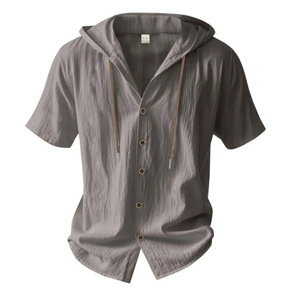 Men's Cotton Linen Short Sleeve Casual Shirt