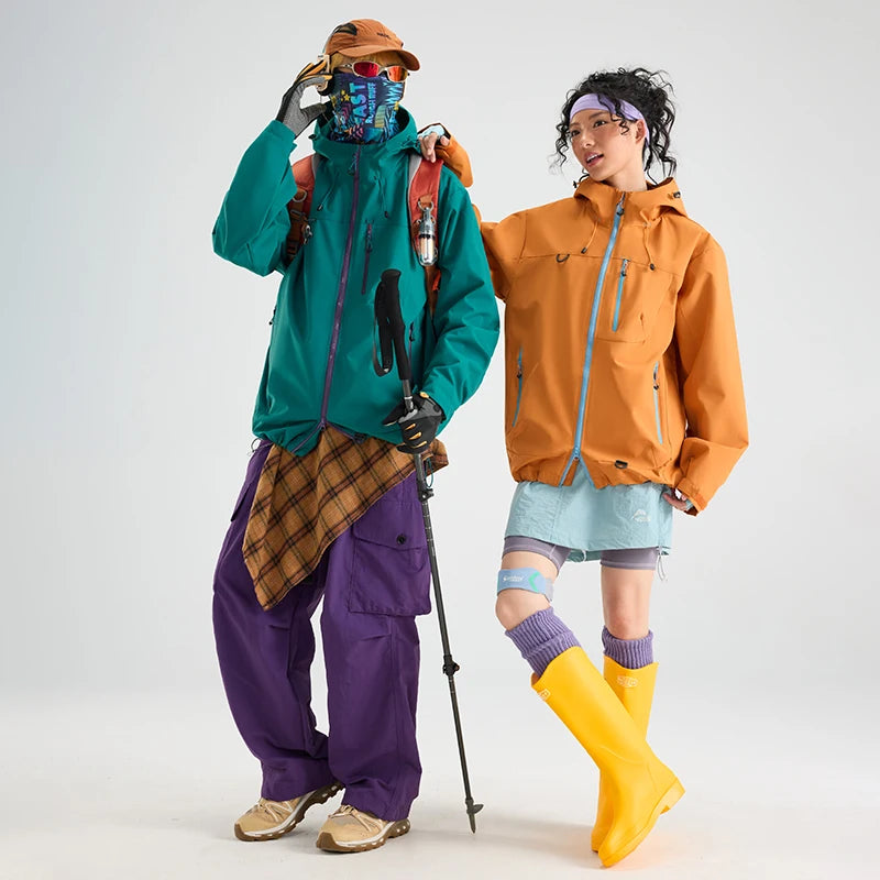 Unisex Hooded Zip-Up Outdoor Jacket