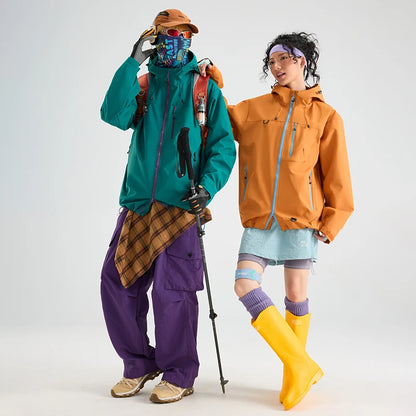 Unisex Hooded Zip-Up Outdoor Jacket