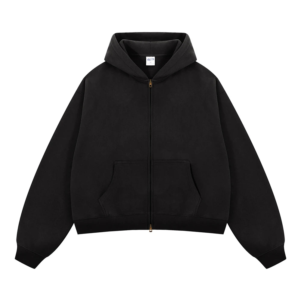 Men's Fleece Boxy Zip-Up Hoodie
