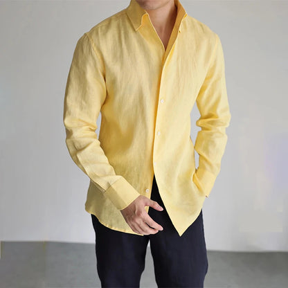 100% Cotton Linen Long Sleeve Baggy Shirt