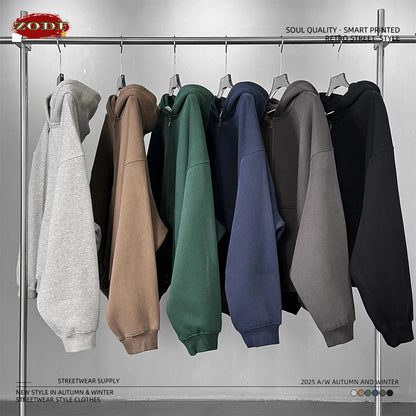 Men's Fleece Boxy Zip-Up Hoodie
