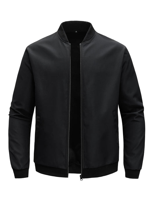 Men's Baseball Collar Jacket front view