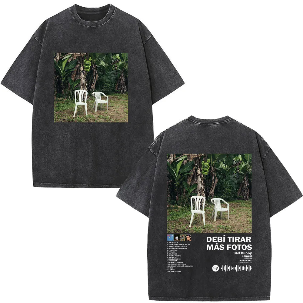 Graphic Print Washed Vintage Oversized Tee