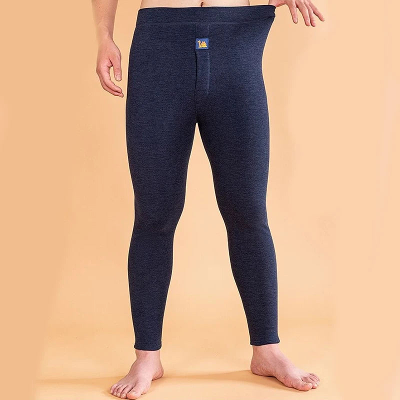 Men's Winter Thermal Fleece Leggings | Warm Underwear Pants for Cold Weather