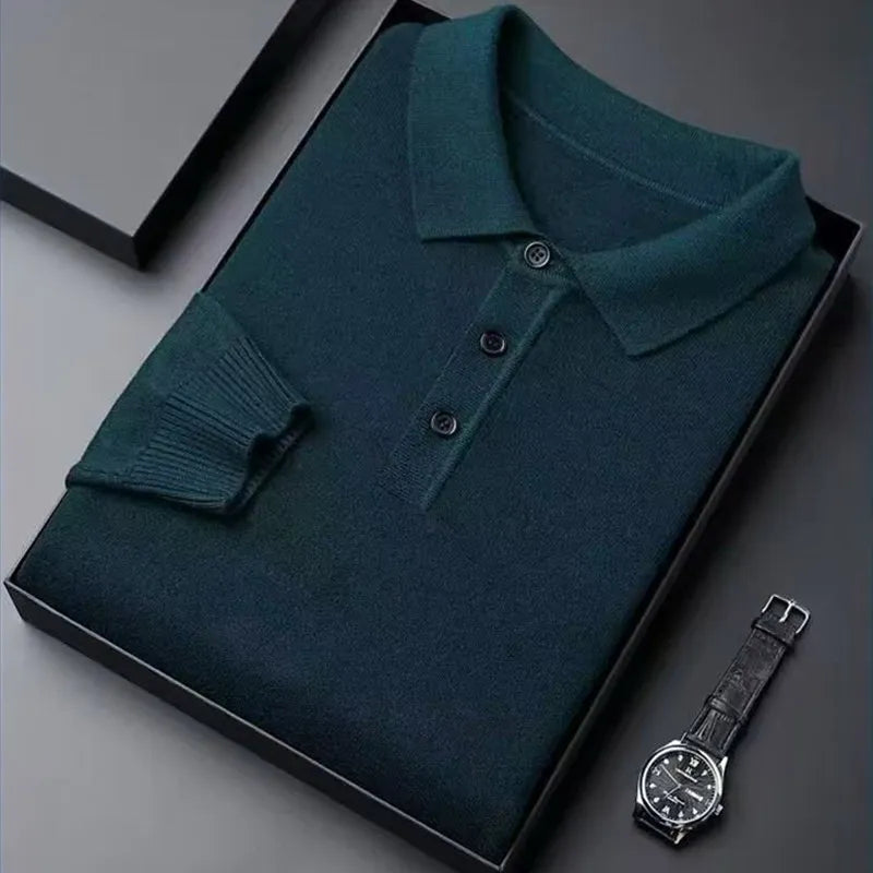 Men’s Dark grean Knitted Polo Shirt