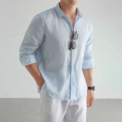 100% Cotton Linen Long Sleeve Baggy Shirt