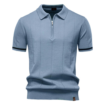 Men's Sport Zipper Polo Shirt