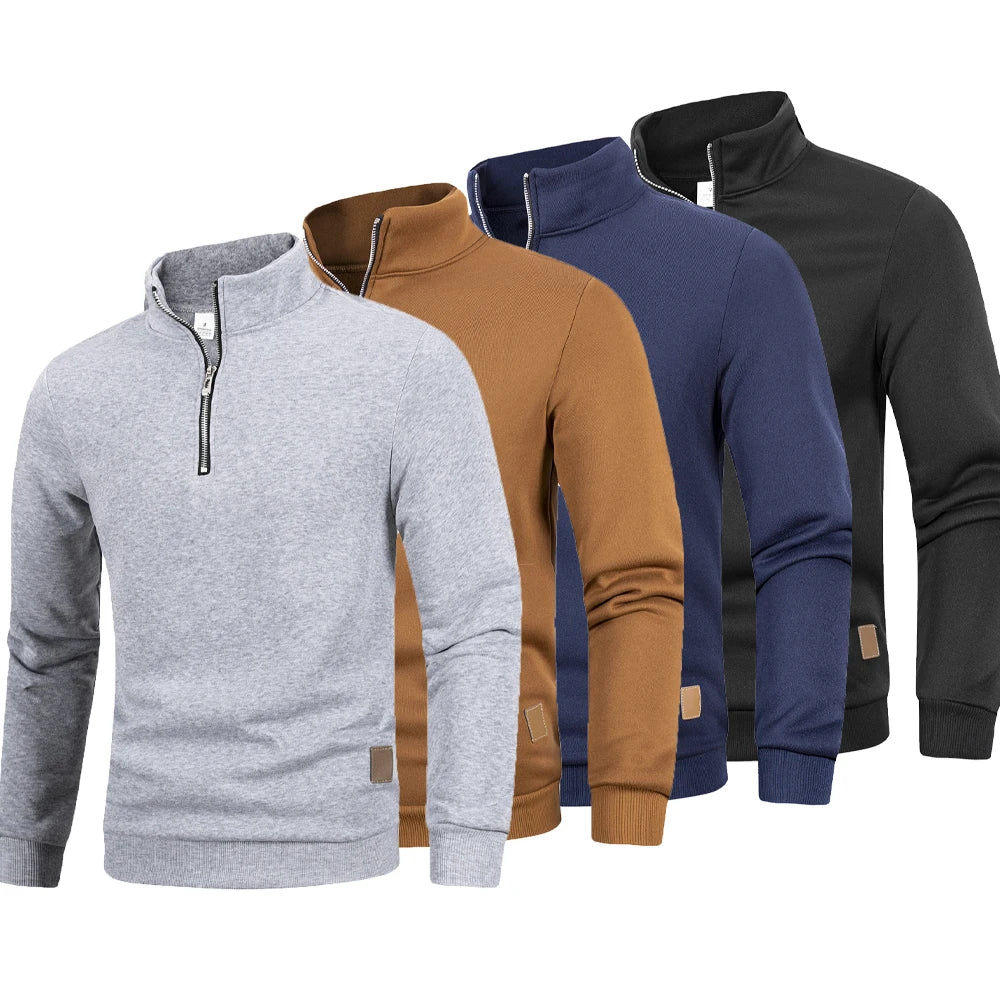 Men's Turtleneck Zipper Pullover Sweater