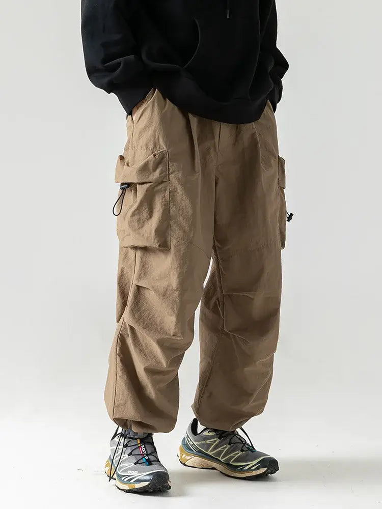 Men's Vintage Baggy Hiking Cargo Pants front view