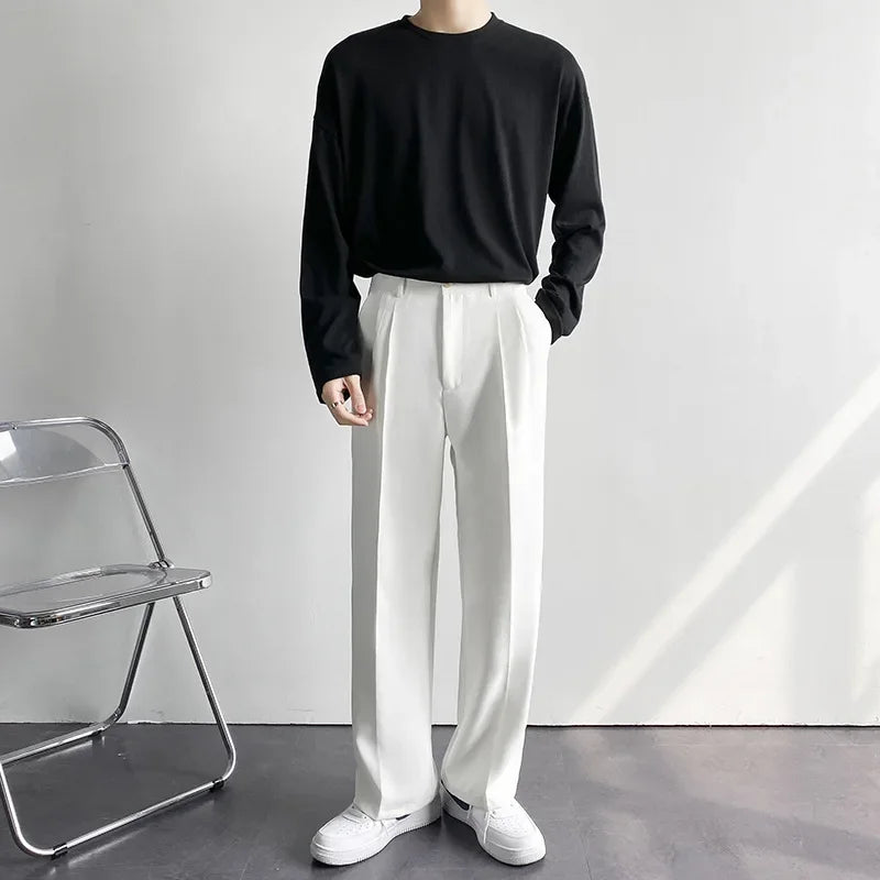 Korean Loose Straight Leg Trousers