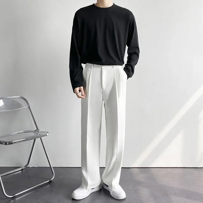 Korean Loose Straight Leg Trousers