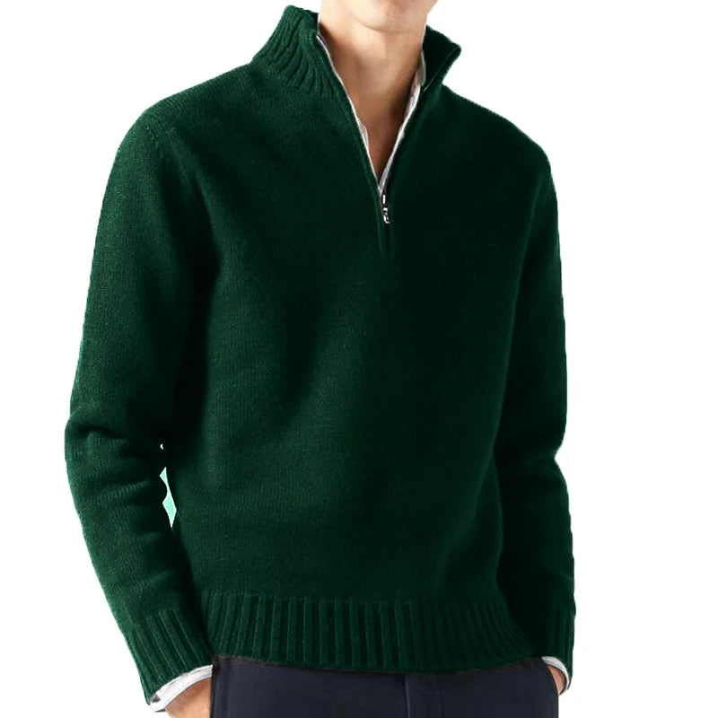 Men's Turtleneck Knitted Pullover Sweater