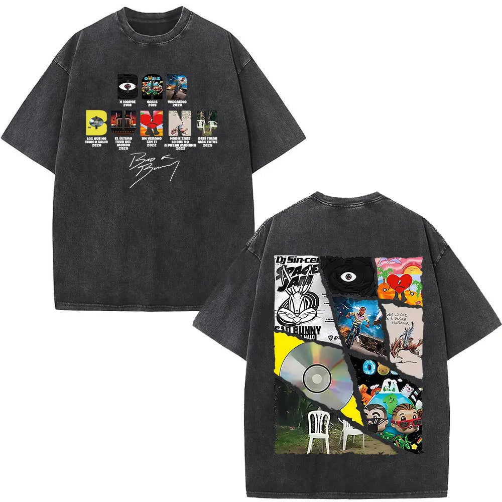 Graphic Print Washed Vintage Oversized Tee