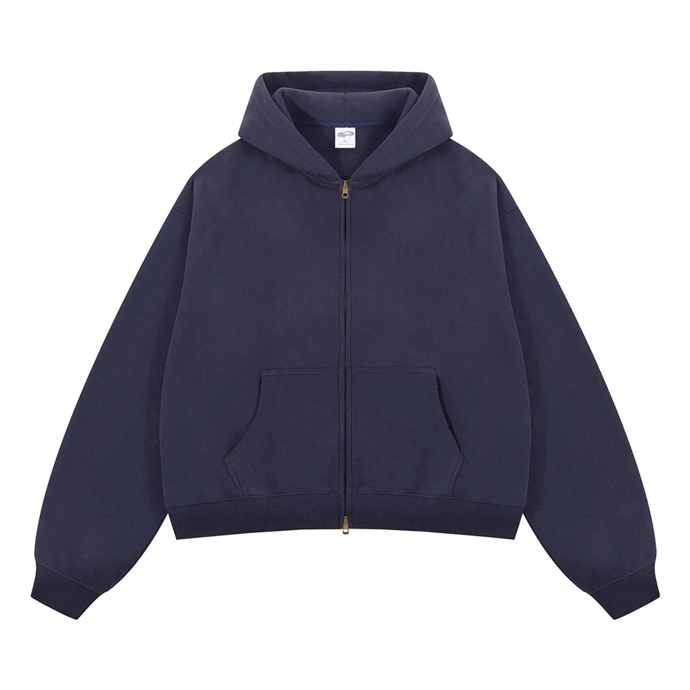 Men's Fleece Boxy Zip-Up Hoodie