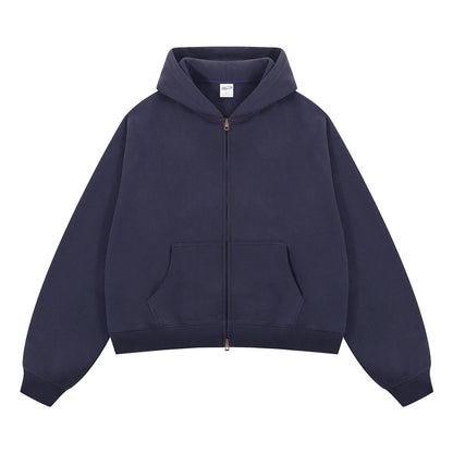 Men's Fleece Boxy Zip-Up Hoodie