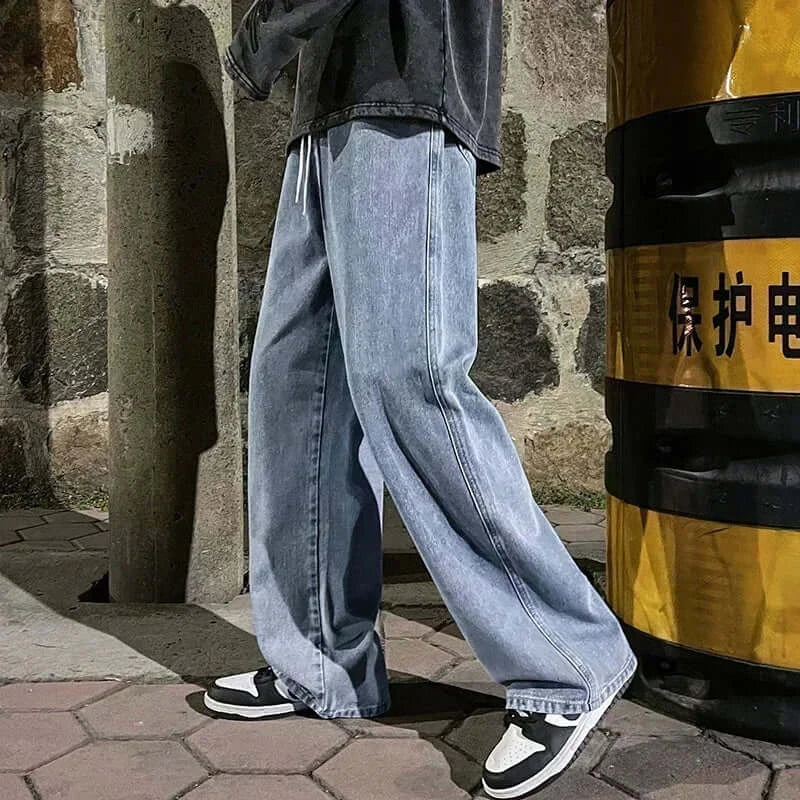 Men's Wide Leg Jeans front view