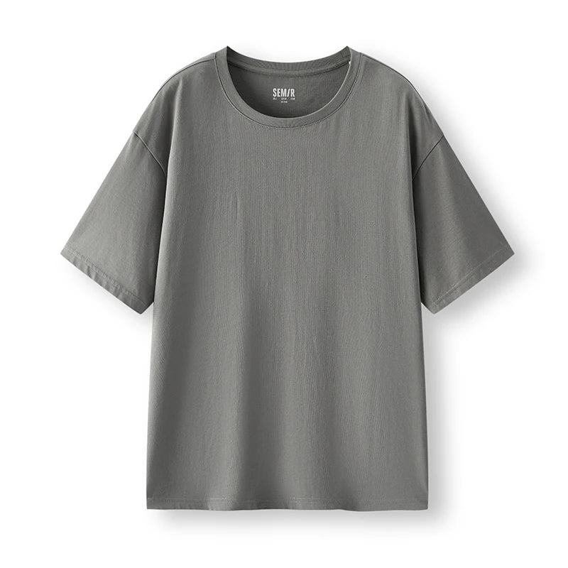 Men’s Tea Grey Cotton Crew Neck T-Shirt