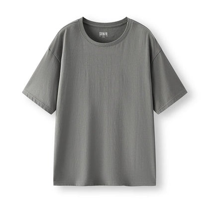 Men’s Tea Grey Cotton Crew Neck T-Shirt