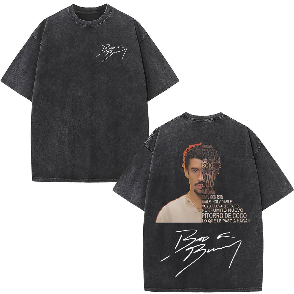 Graphic Print Washed Vintage Oversized Tee