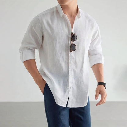 100% Cotton Linen Long Sleeve Baggy Shirt