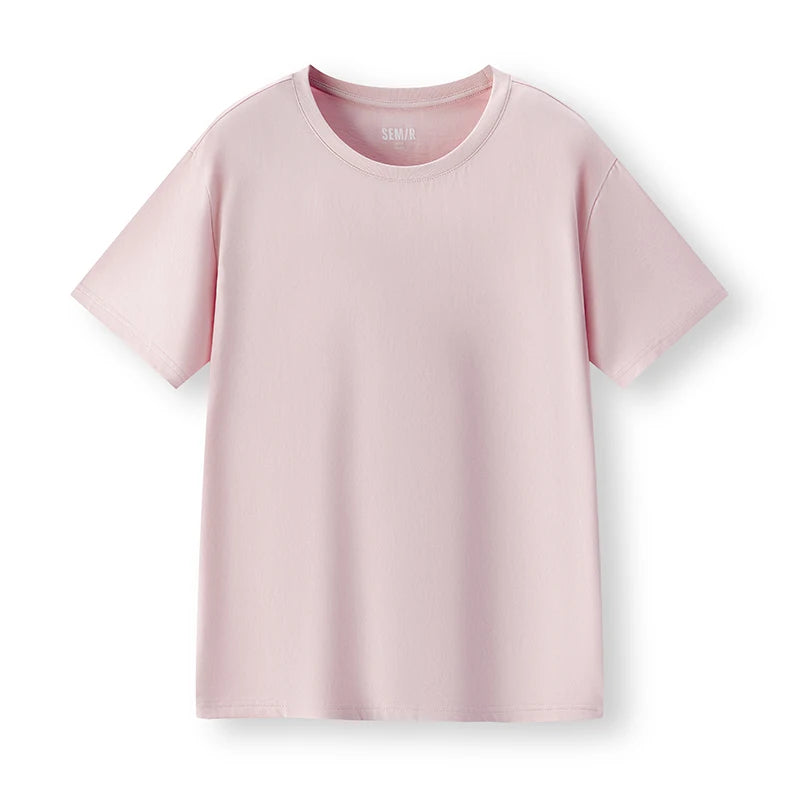 Men’s Pink Cotton Crew Neck T-Shirt
