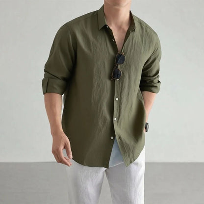 100% Cotton Linen Long Sleeve Baggy Shirt