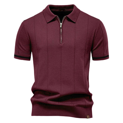 Men's Sport Zipper Polo Shirt