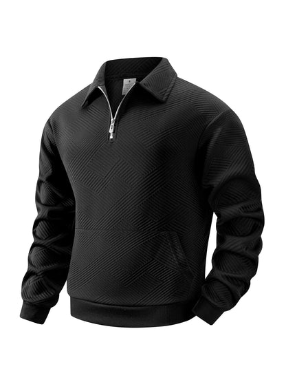 Men’s Quarter-Zip Knit Pullover Sweater