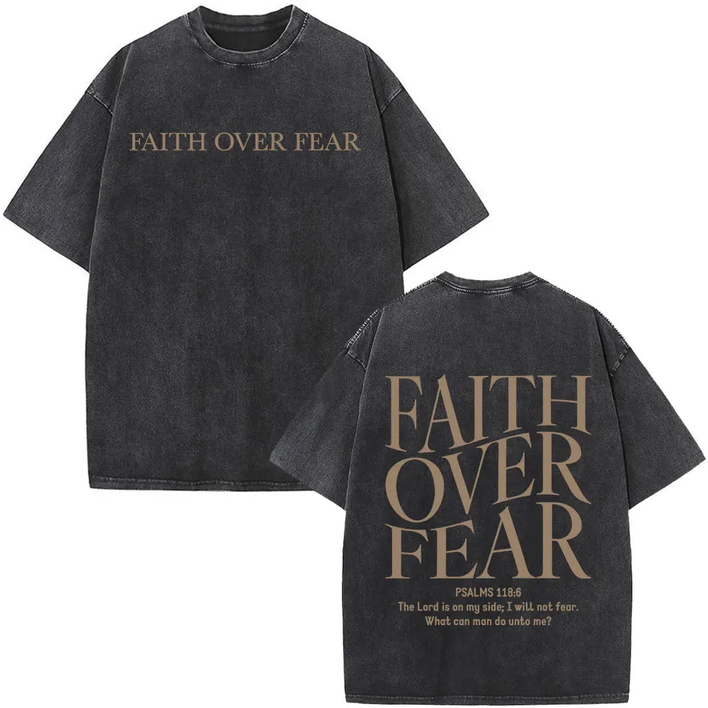Faith Over Fear Graphic Oversized T-Shirt
