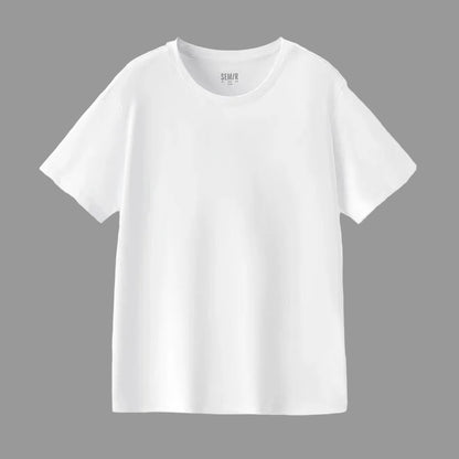 Men’s White Cotton Crew Neck T-Shirt