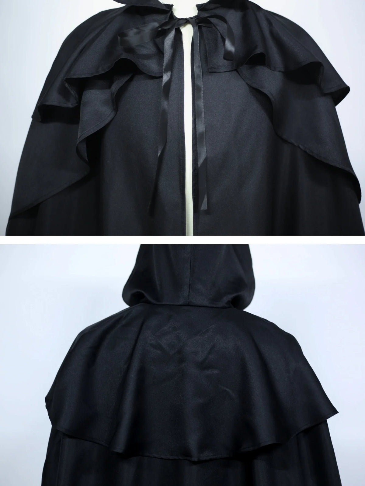Unisex Medieval Hooded Cloak with Tie Closure