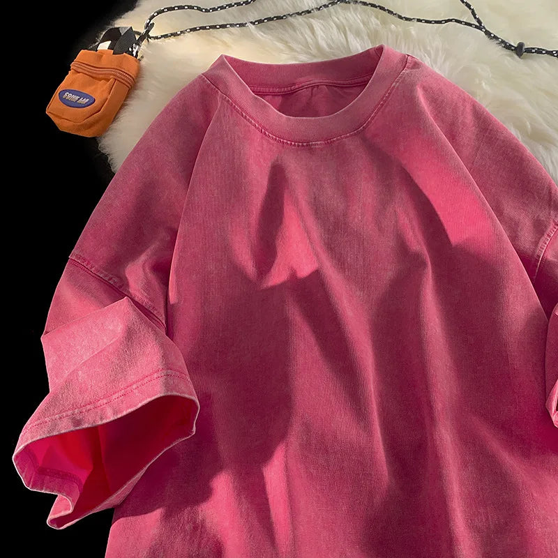 Mineral Washed Y2K Oversized Tee front view