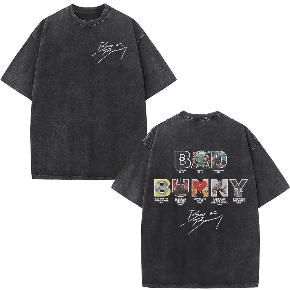 Graphic Print Washed Vintage Oversized Tee