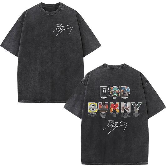 Graphic Print Washed Vintage Oversized Tee