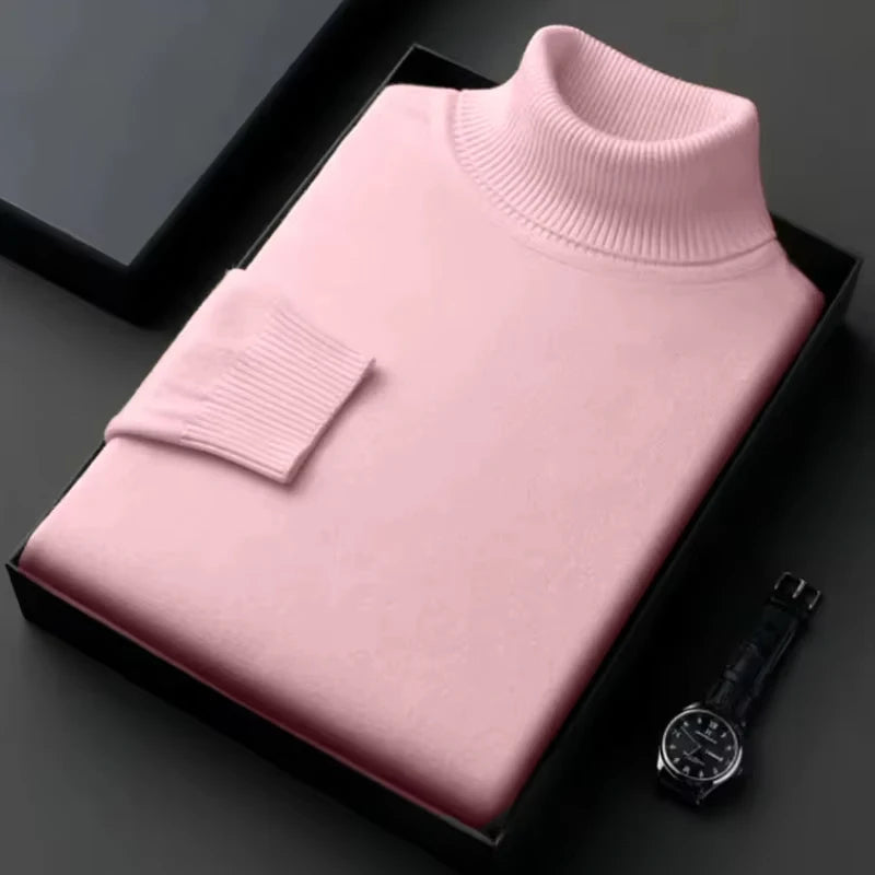 Men's Slim Fit Knitted Turtleneck Pullover Sweater