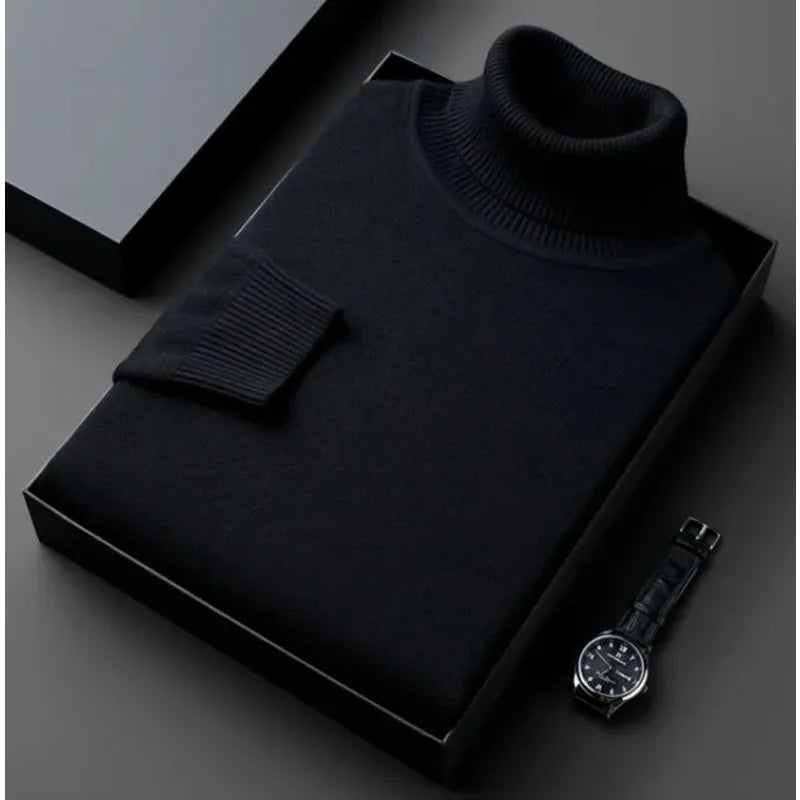 Men's Slim Fit Knitted Turtleneck Pullover Sweater