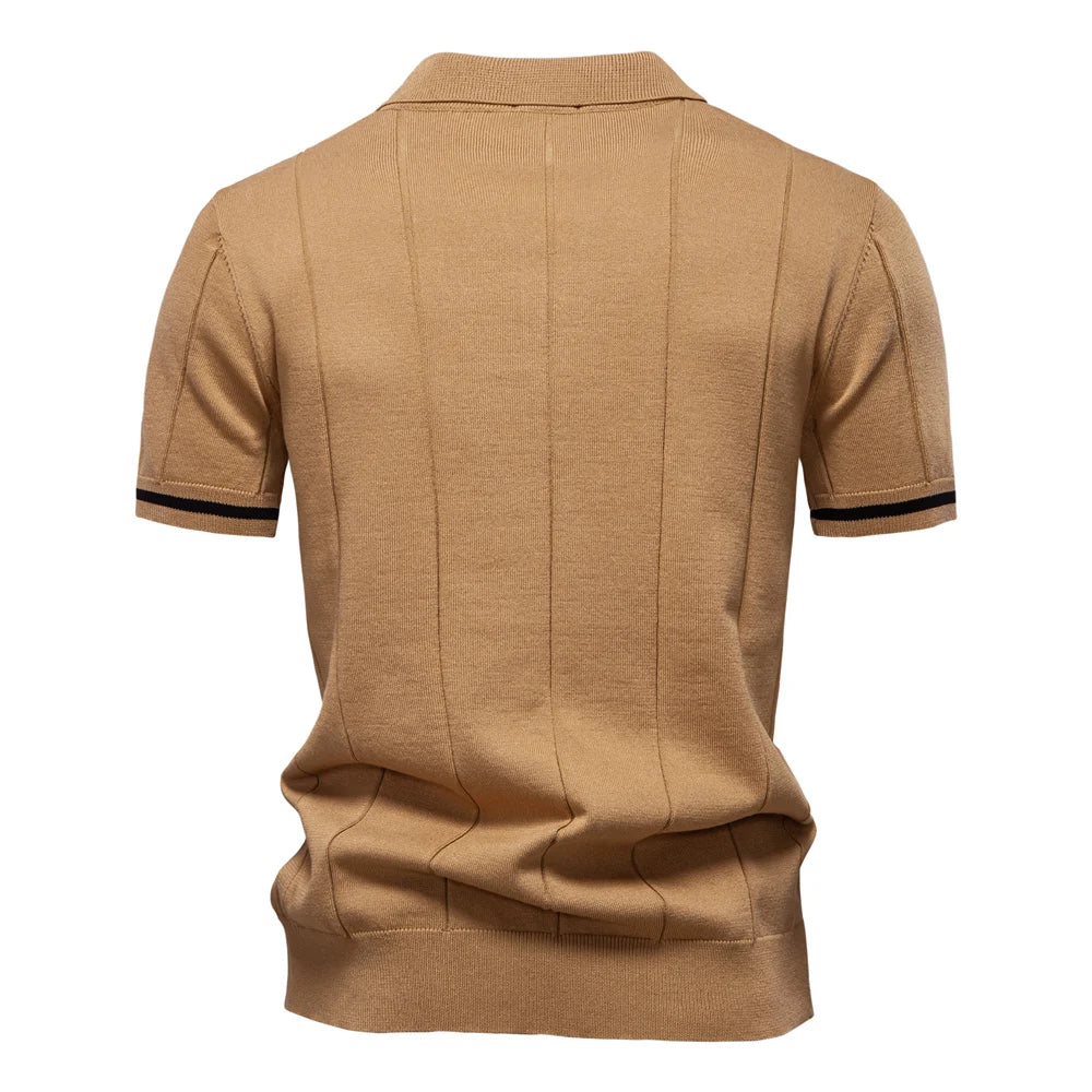 Men's Sport Zipper Polo Shirt