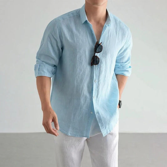 100% Cotton Linen Long Sleeve Baggy Shirt