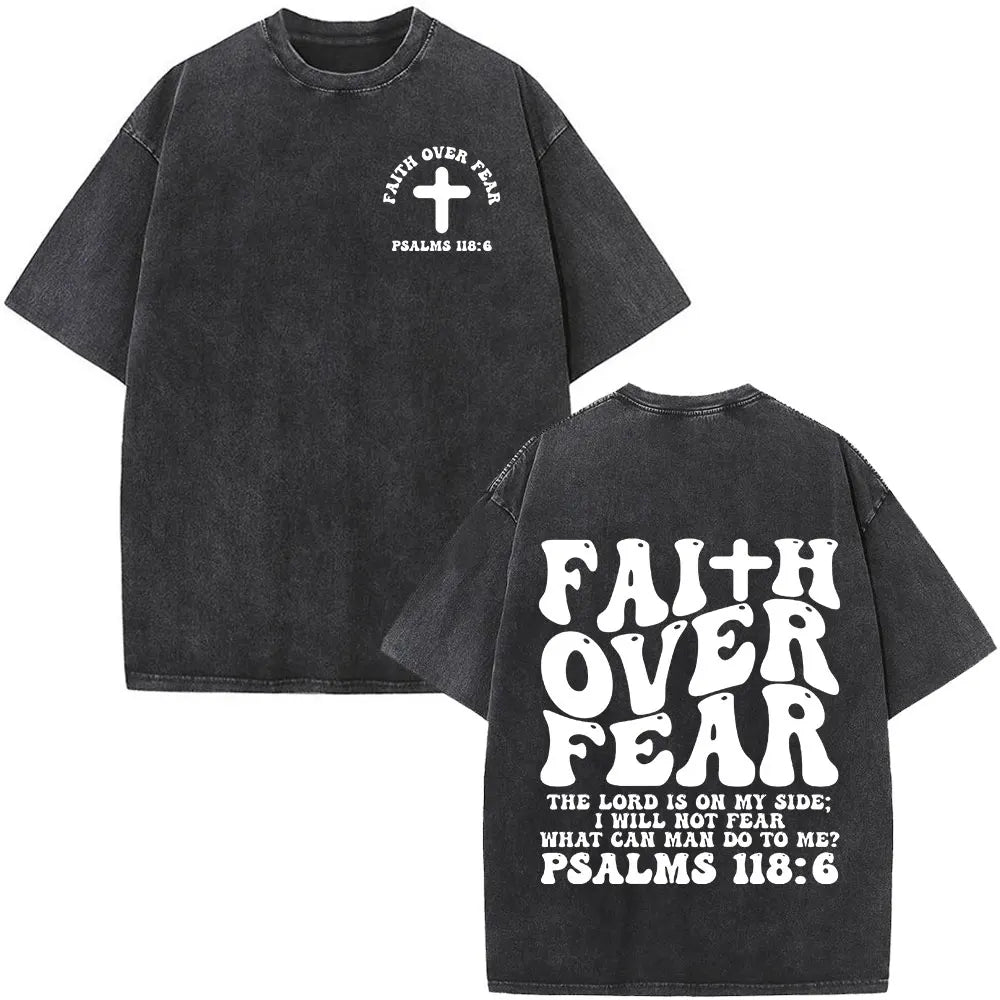 Faith Over Fear Graphic Oversized T-Shirt