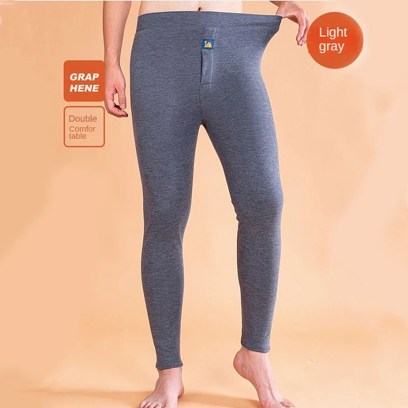 Men's Winter Thermal Fleece Leggings | Warm Underwear Pants for Cold Weather